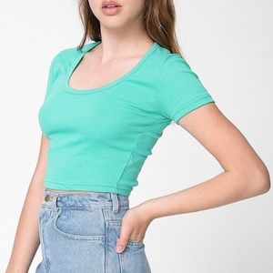 American Apparel Mint Crop T